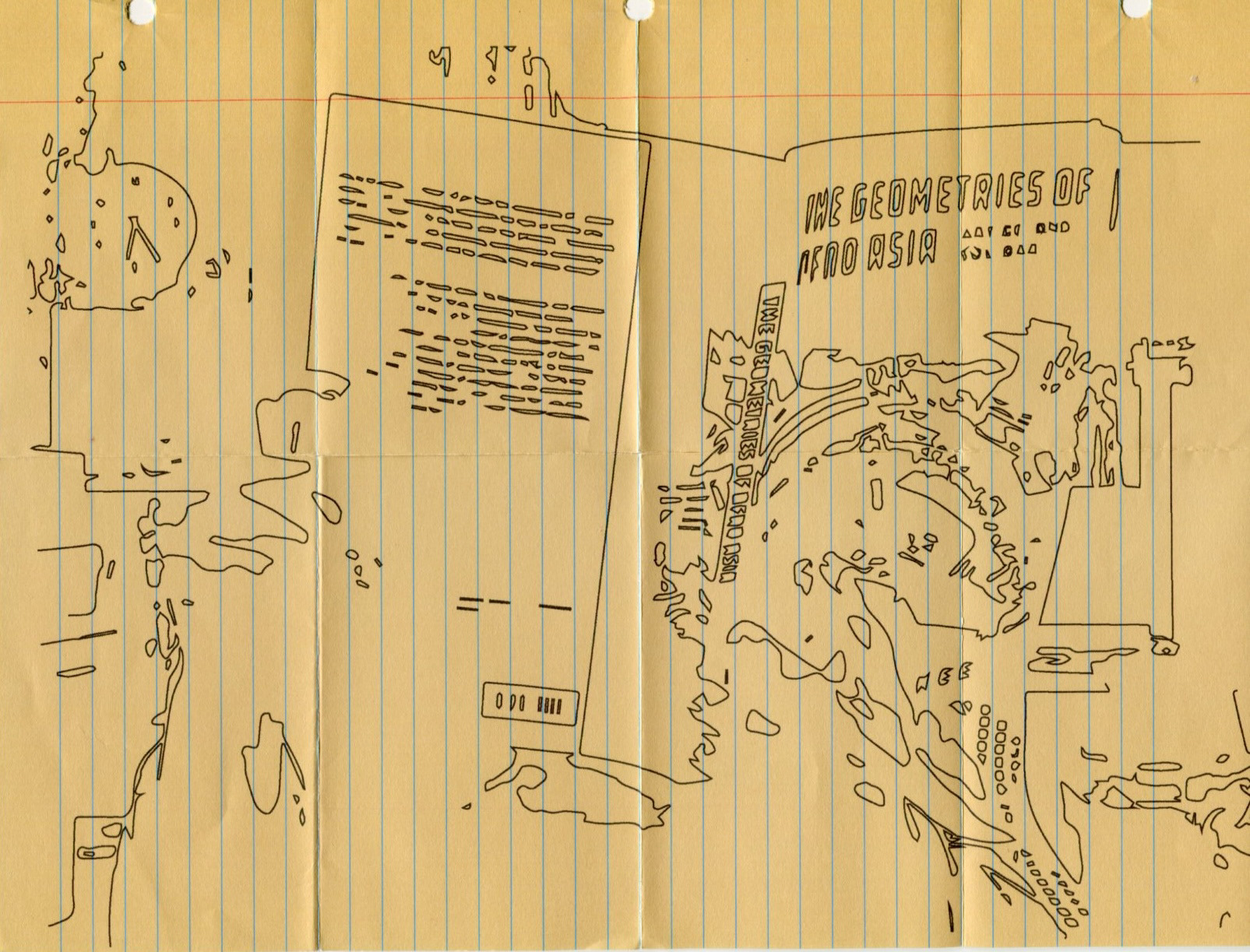 Image Trace Bounties: The Geometrics of Afro Asia, Dye ink print, 8.5" x 11"