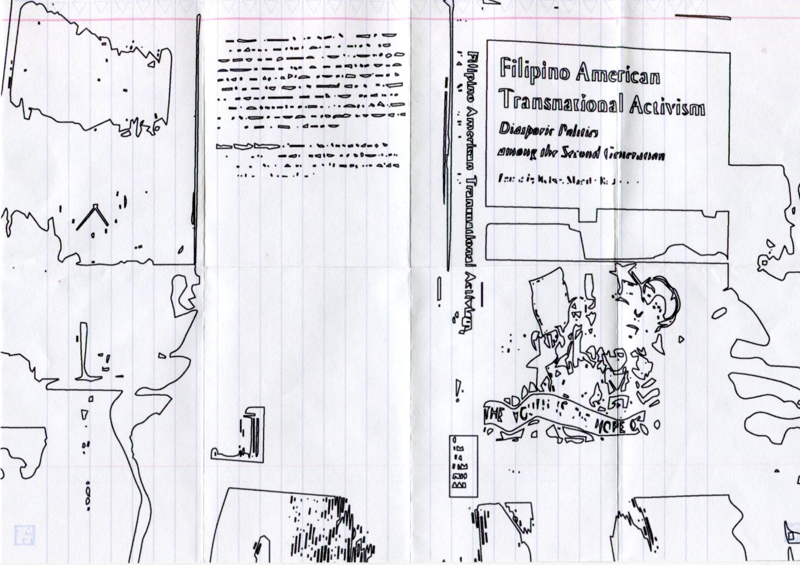 Image Trace Bounties: Filipino American Transnational Activism, Dye ink print, 8.5" x 11"