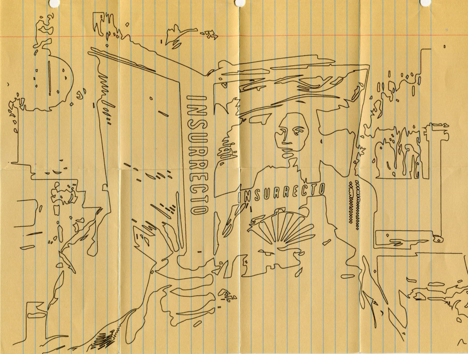 Image Trace Bounties: Insurrecto, Dye ink print, 8.5" x 11"