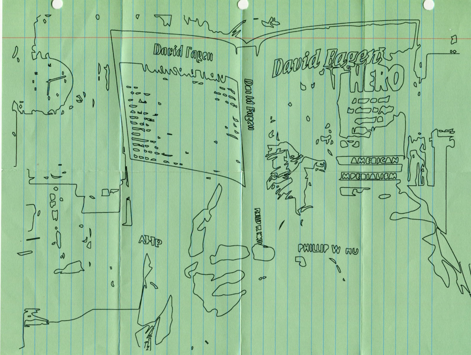 Image Trace Bounties: David Fagan, Turncoat Hero, Dye ink print, 8.5" x 11"