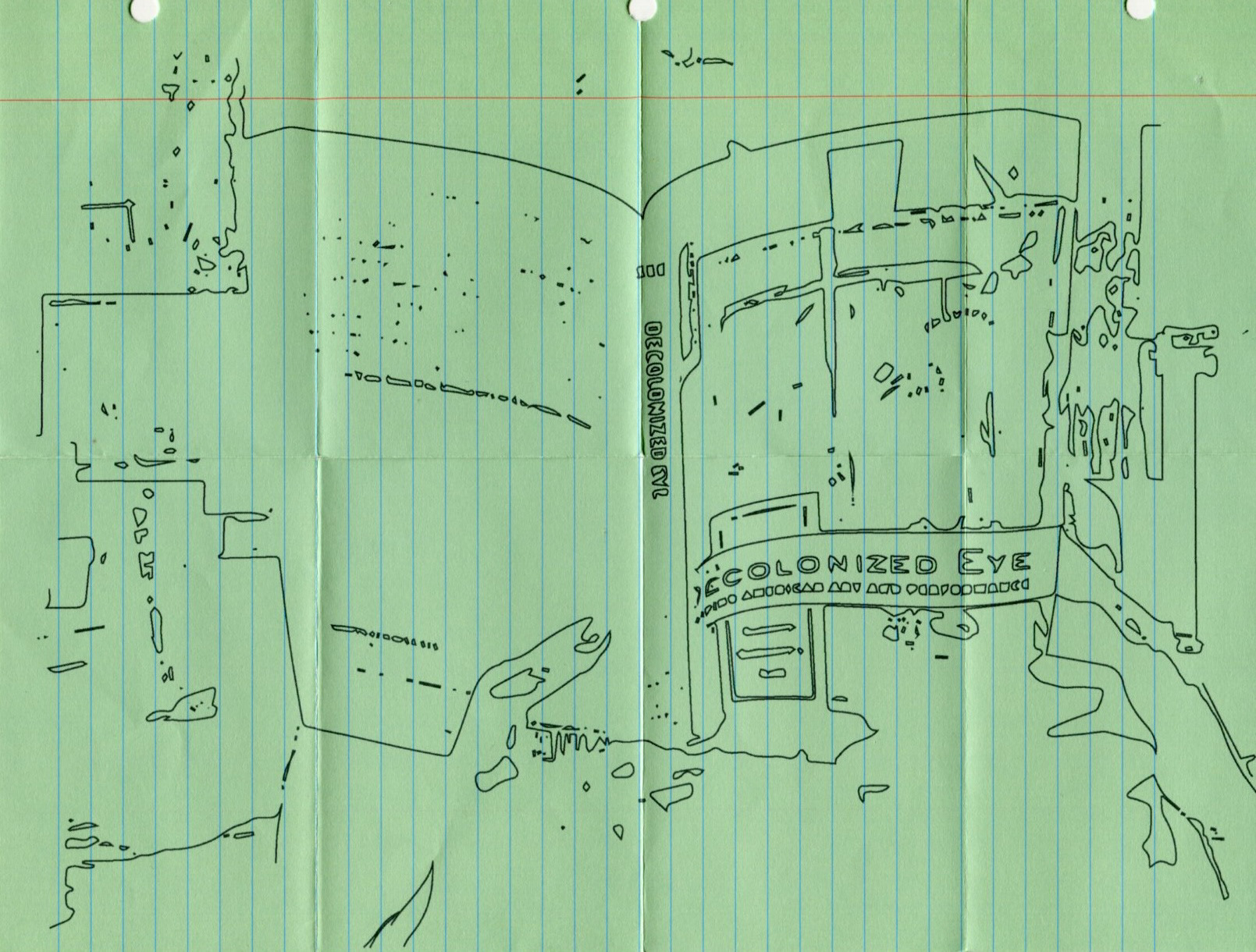 Image Trace Bounties: Decolonized Eye: Filipino American Art and Performance, Dye ink print, 8.5" x 11"