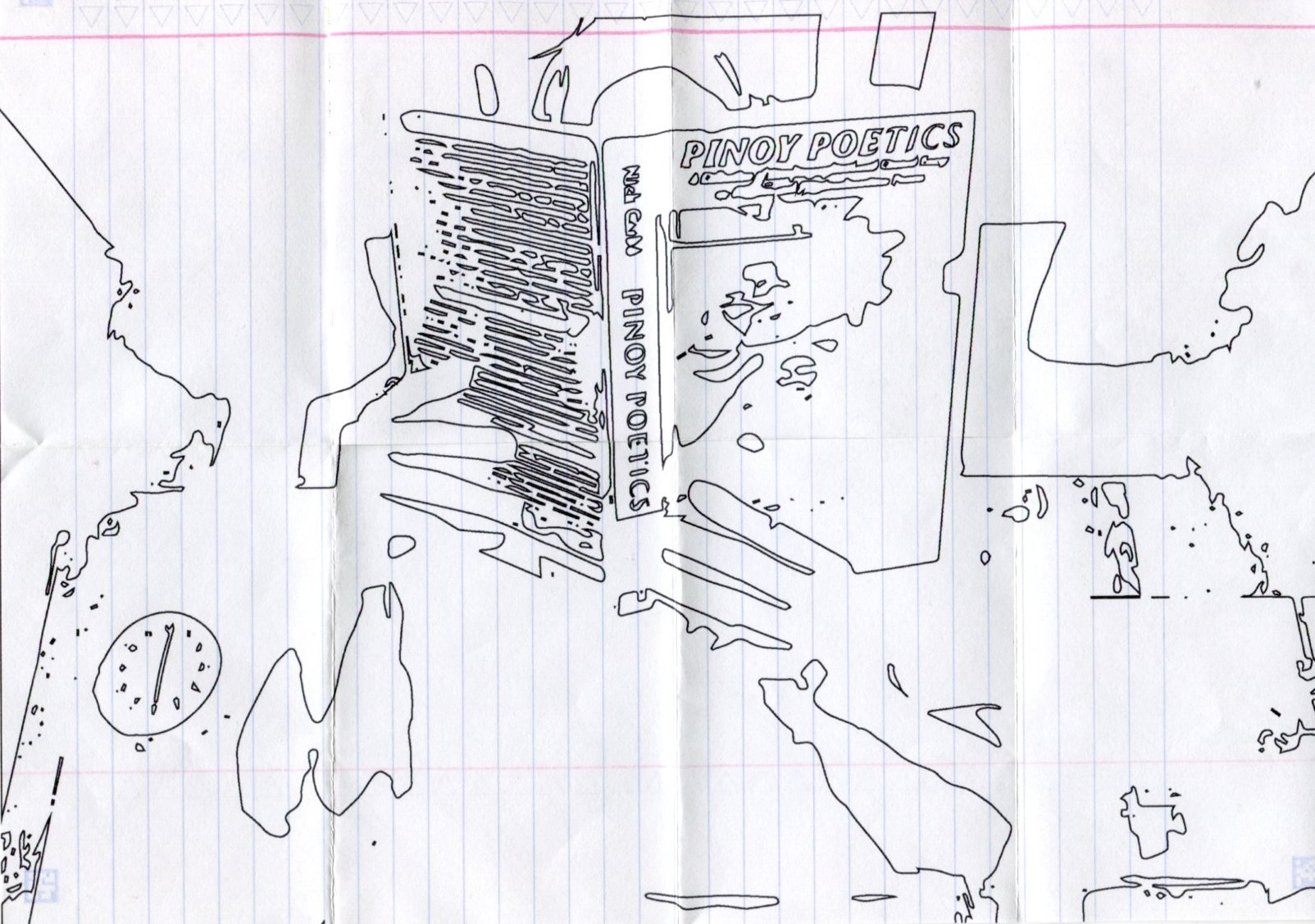Image Trace Bounties: Pinoy Poetics, Dye ink print, 8.5" x 11"