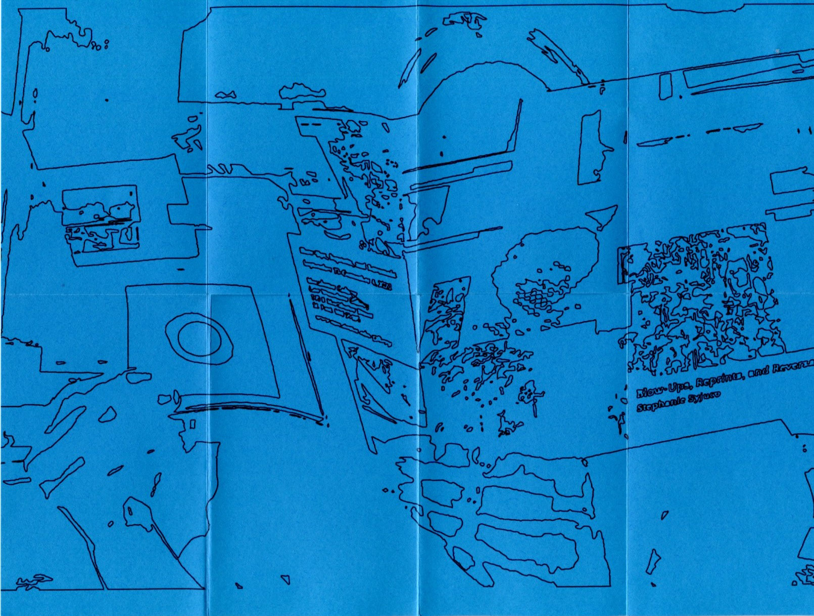 Image Trace Bounties: Blow-Ups, Reprints, and Reversals, Dye ink print, 8.5" x 11"