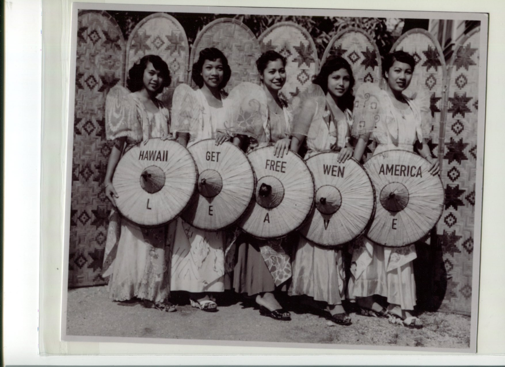 "Archival Densities: Hawai'i Get Free Wen America Leave" Inkjet print on 10 in x 8 in semi-gloss photo paper.
