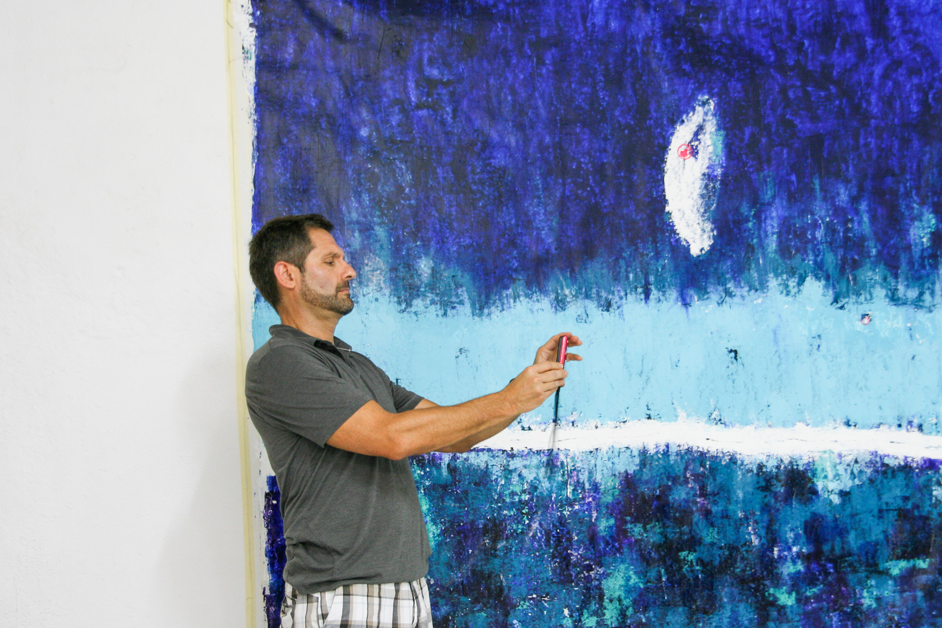 Peter infront of my painting