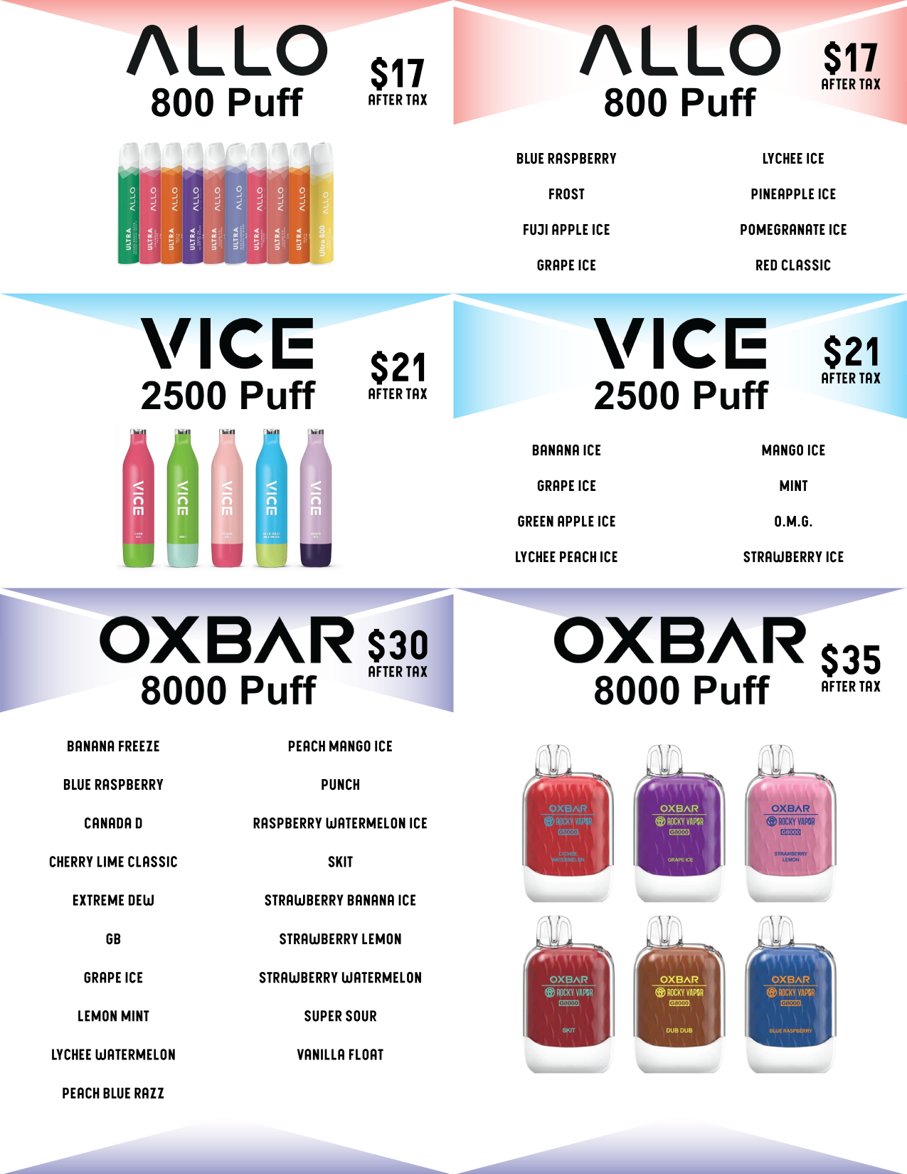 Small menu page sample.
