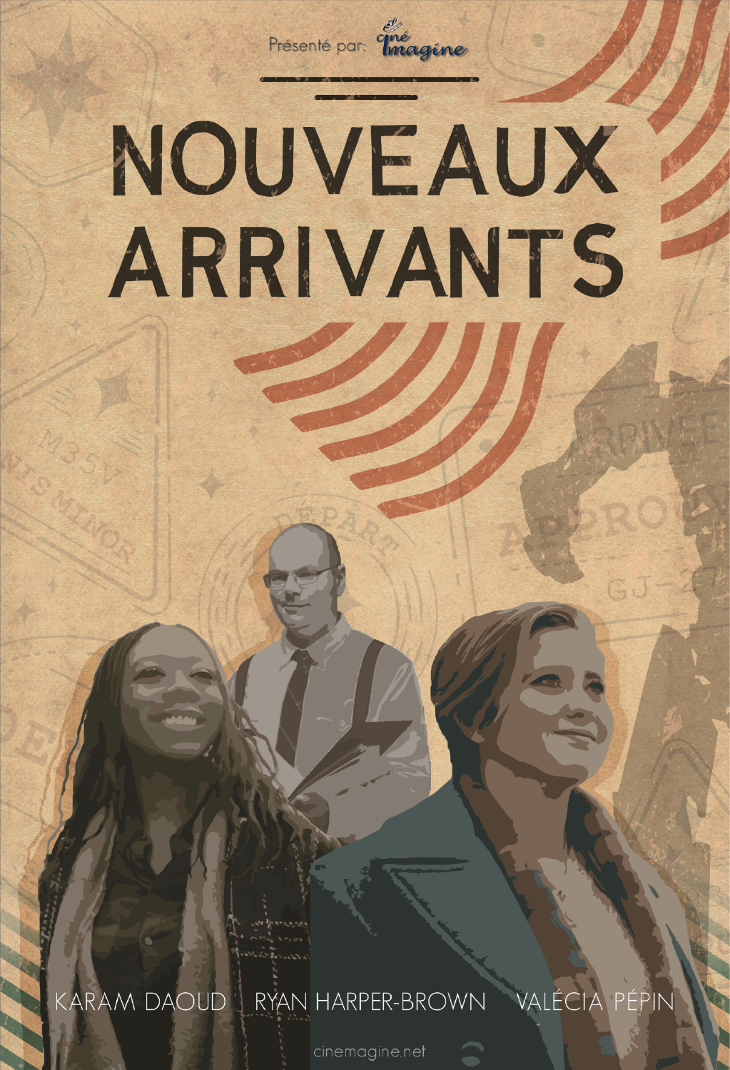 Movie poster for French indie film Nouveaux Arrivants.