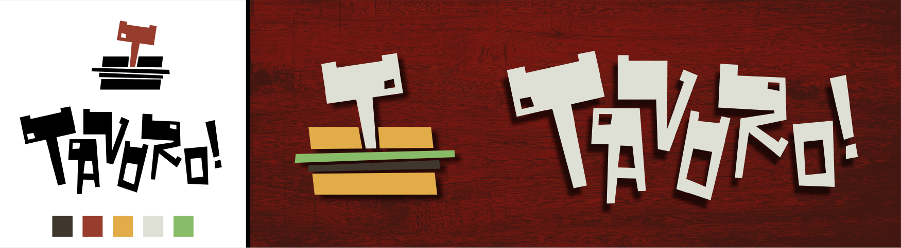 Mockup logo for a BBQ burger restaurant.
