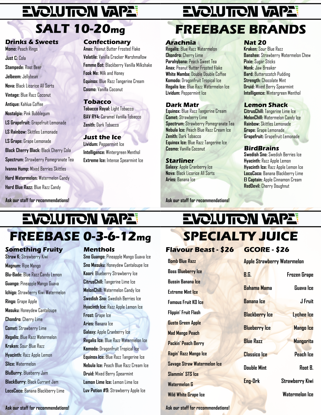 Small menu page sample.