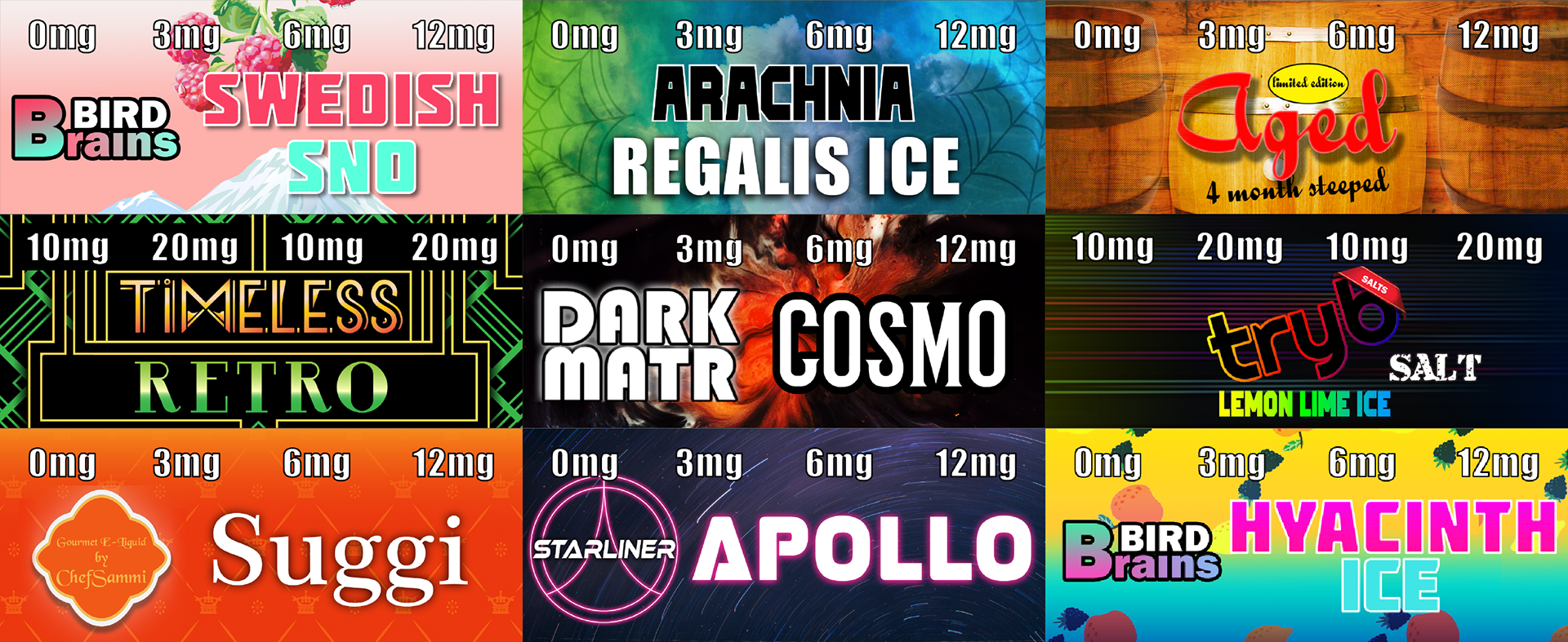 A small sample of shelf tags