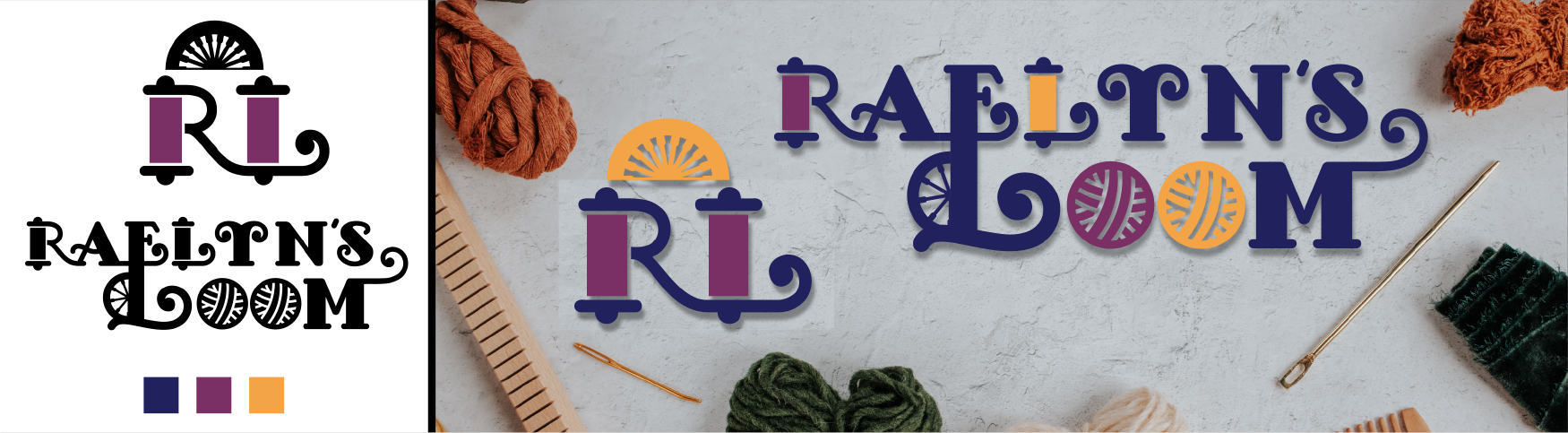Logo for a local artist who specializes in knit-based crafts.