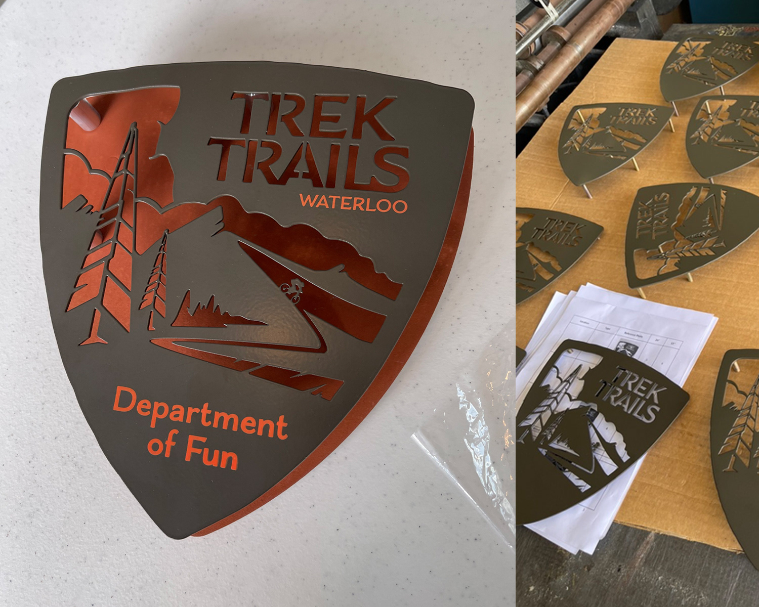Trek Bikes: Metal Trailhead Signs/Production