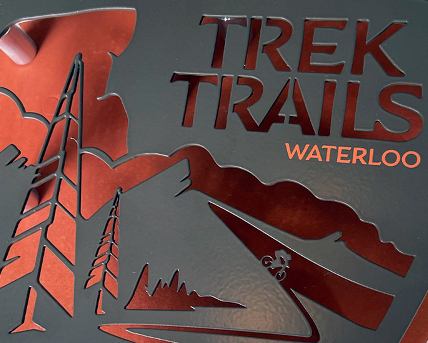 Trek Bikes: Metal Trailhead Signs