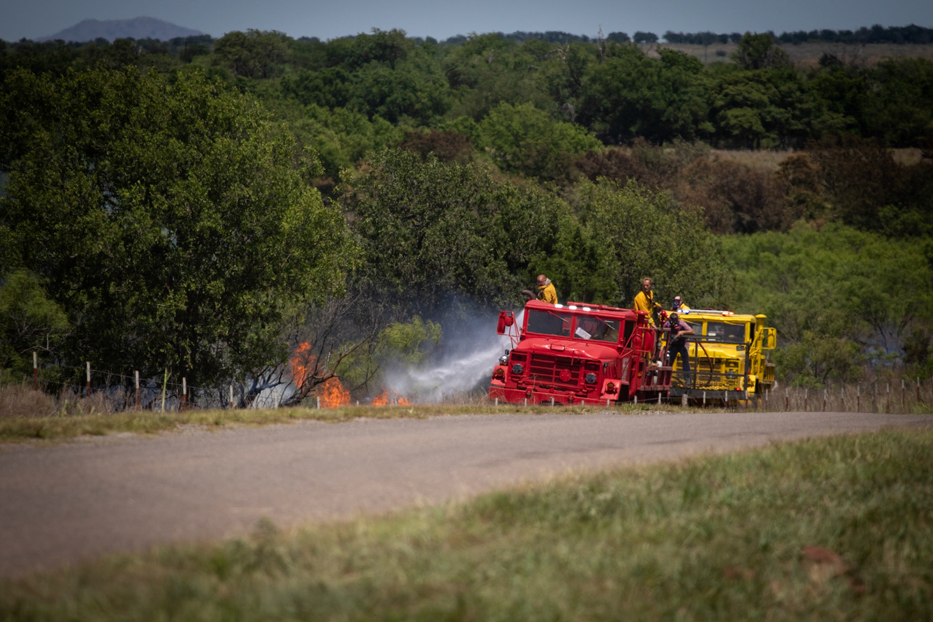 Wildfire in Mangum, Okla.