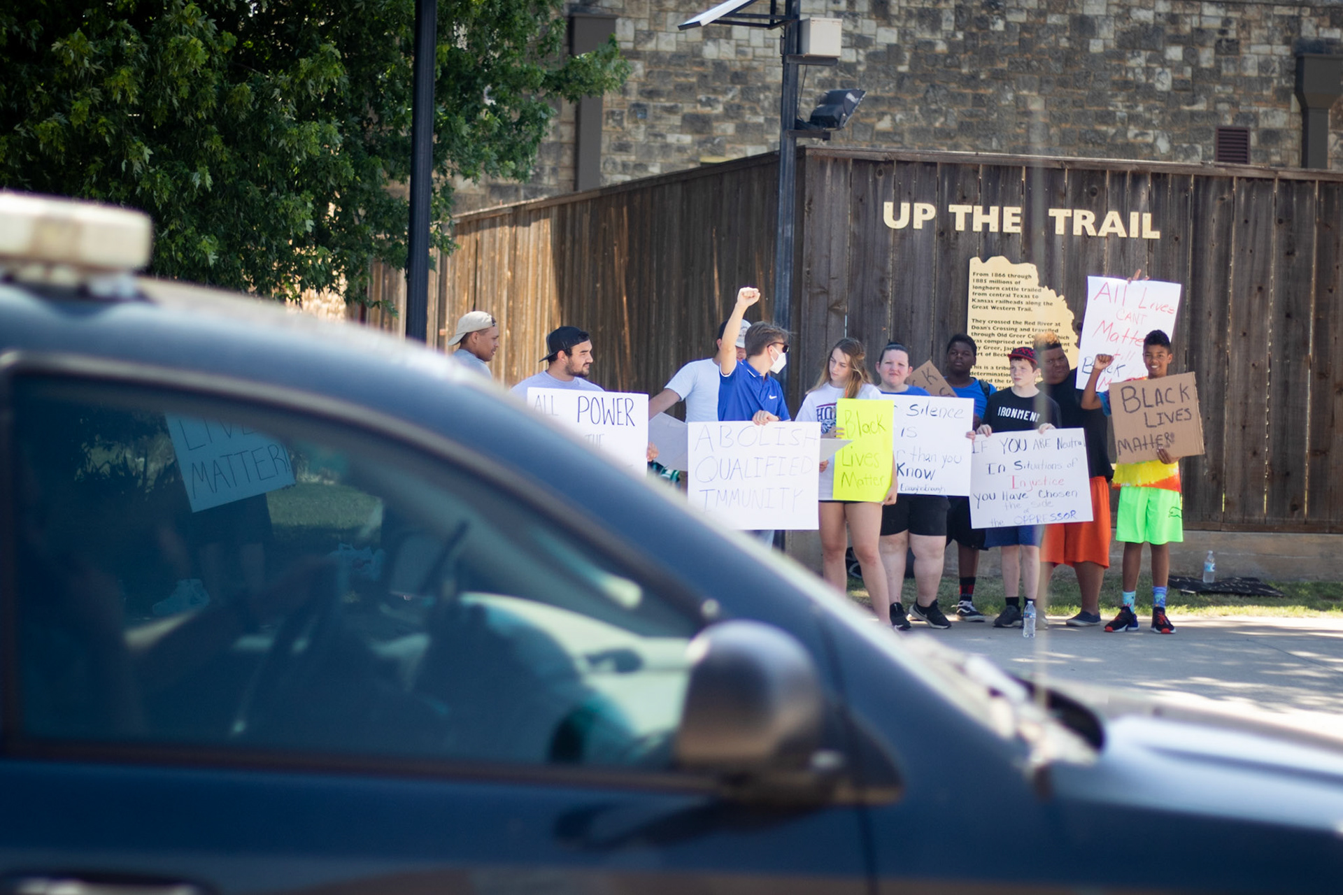 Black Lives Matter protest in Mangum, Okla.