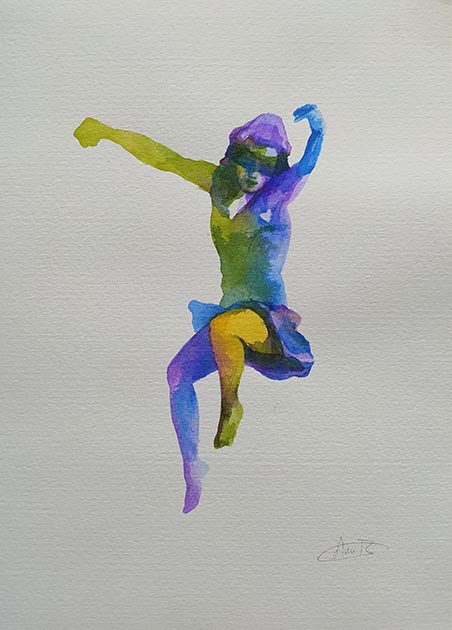 Primer salto a oscuras. 34,7x25 cm.