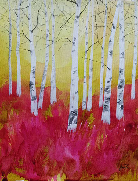 Paisaje para un cuento de otoño. 25x32,3 cm. Colección particular.