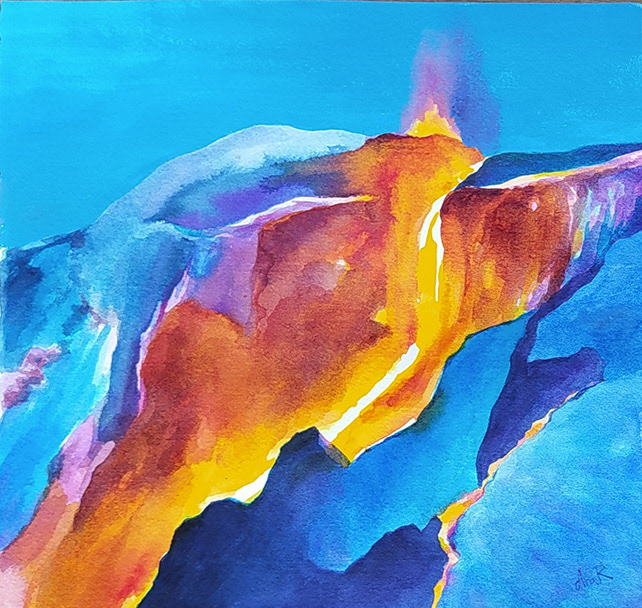 Presencia de fuego. 26x25 cm.