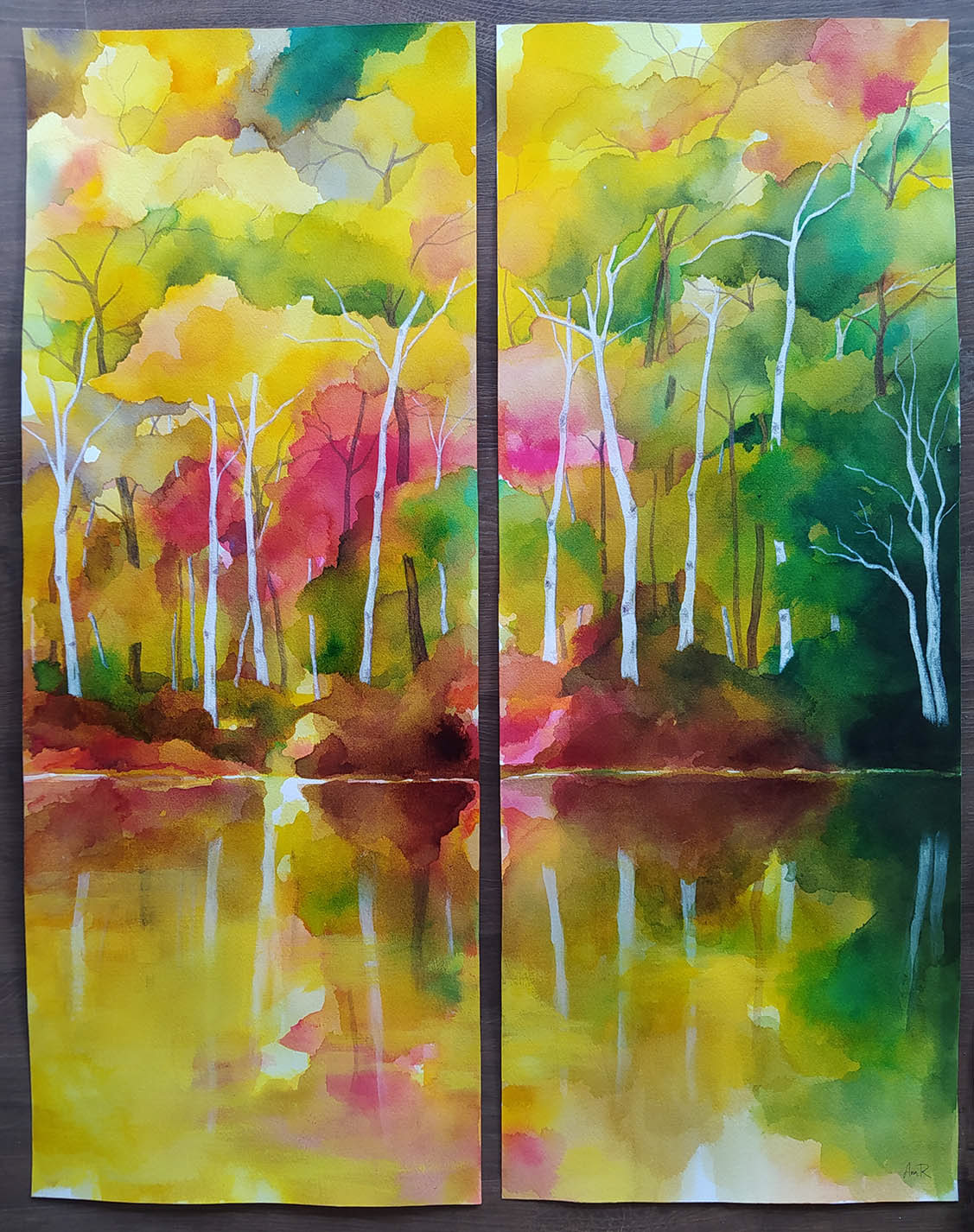 El remanso de Sonia y Salva. 45x70 cm. Colección particular.