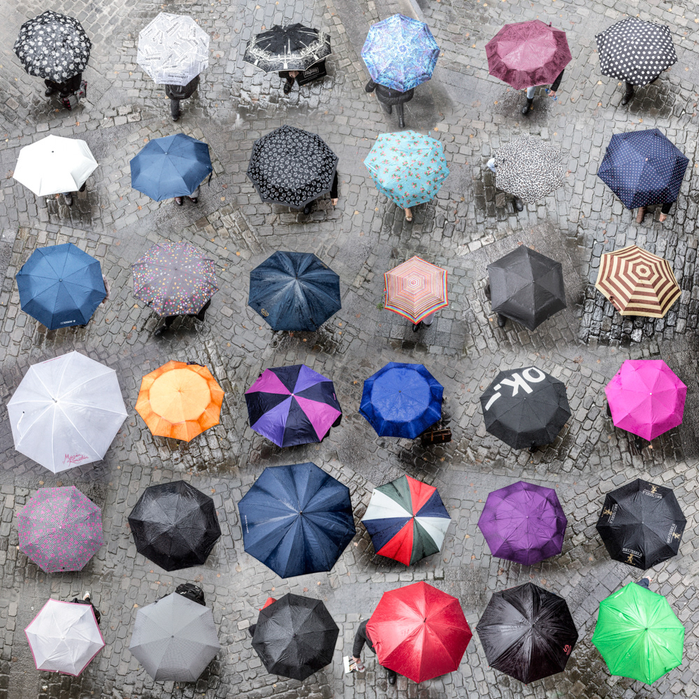 Umbrellas, Brussels – Belgium - 80x80cm