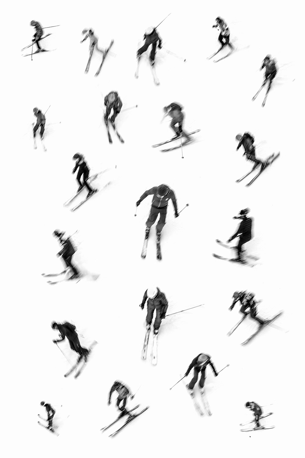 Ski Explosion, Small, 20x30cm