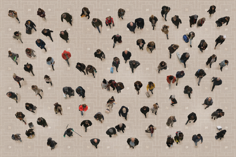 Rush Hour Down, Brussels - Belgium - 90x60cm