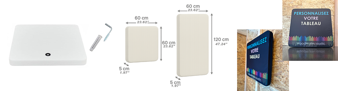 Tableaux acoustiques - dimensions