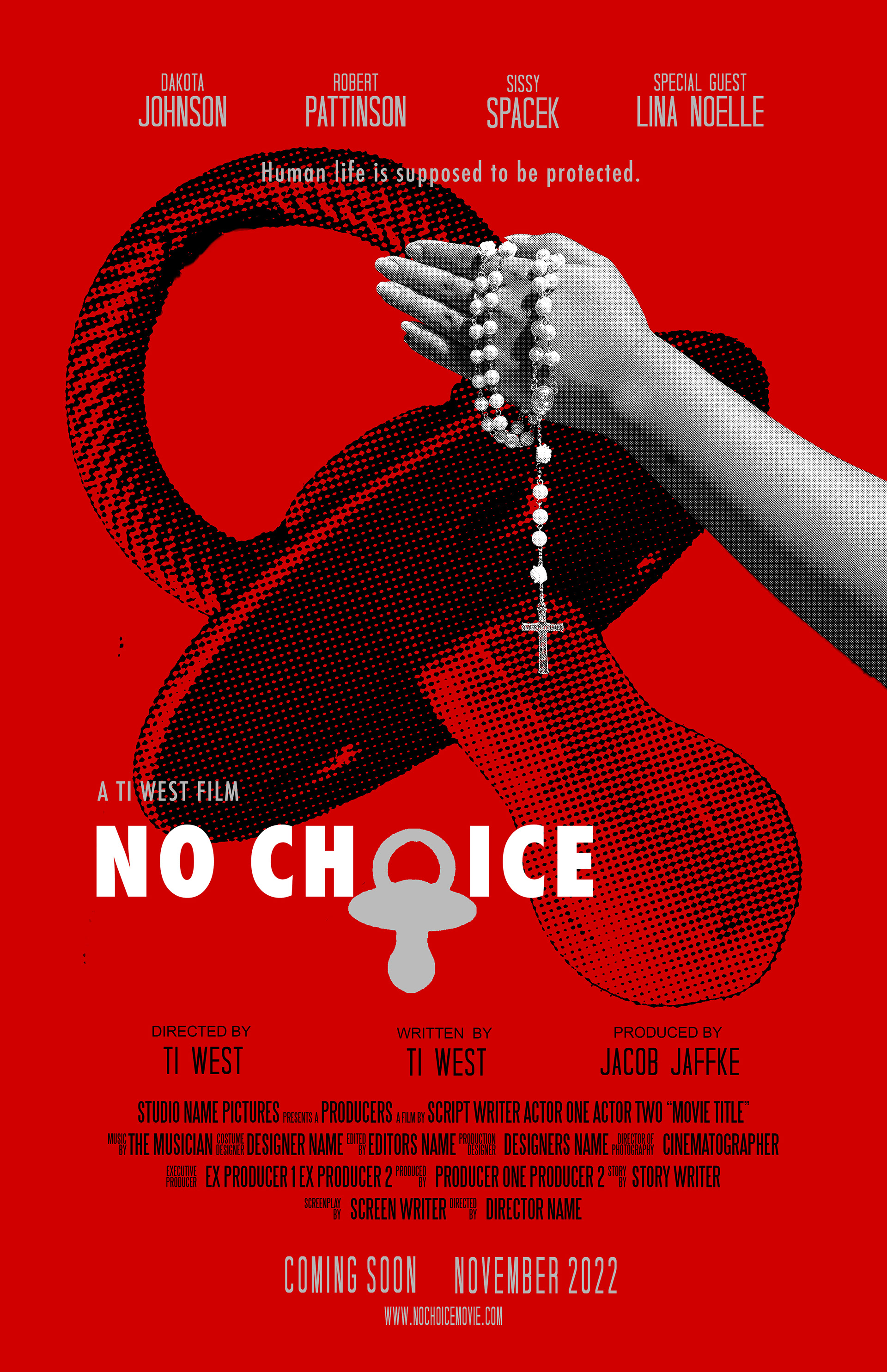 Movie poster designed in Photoshop for a class. The assignment was to choose a social issue so I chose reproductive rights. In this project I wanted to address the feelings of fear and guilt that a lot of people have had because of the Supreme Court's decision to overturn Roe v. Wade.