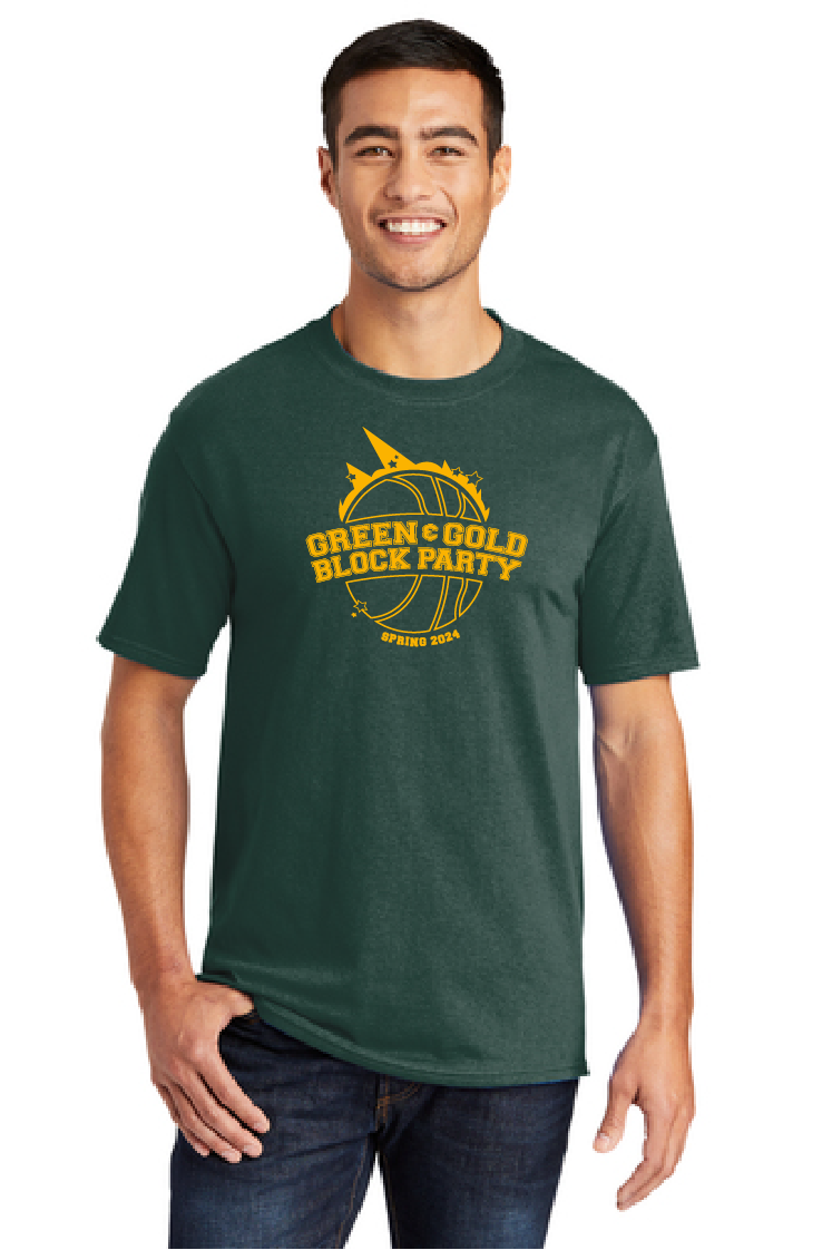 Design mockup for T-Shirt giveaway event at a Cal Poly Pomona sports game..