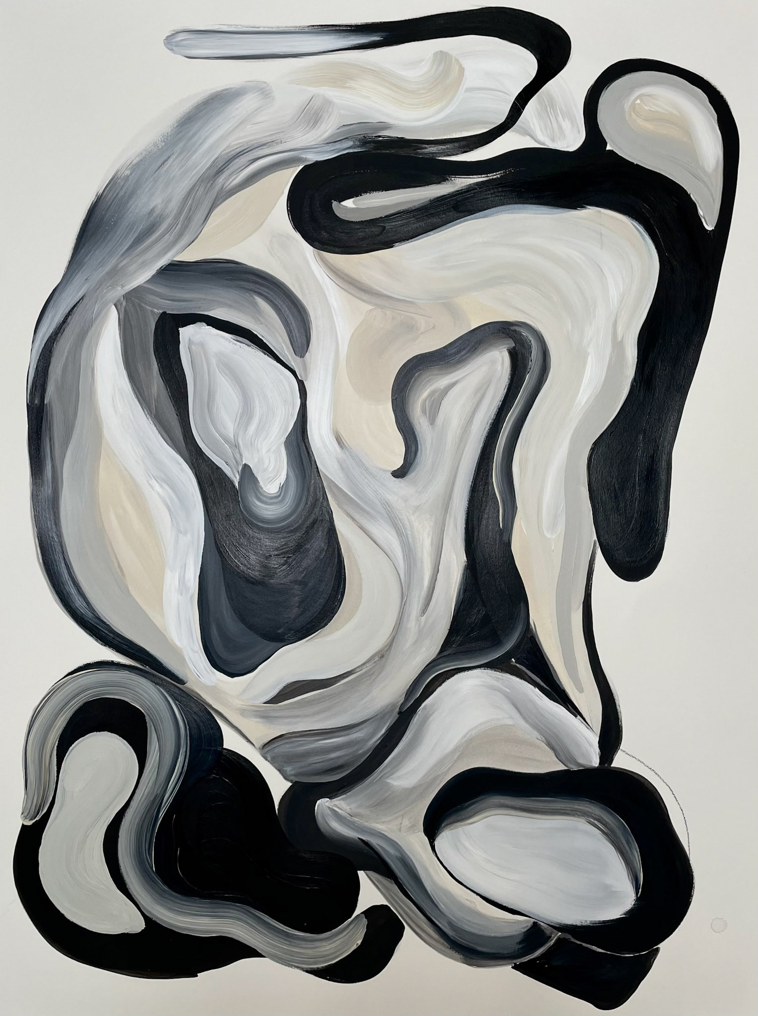 Panel 2 - 32 X 40 Acrylic . Charcoal on Paper