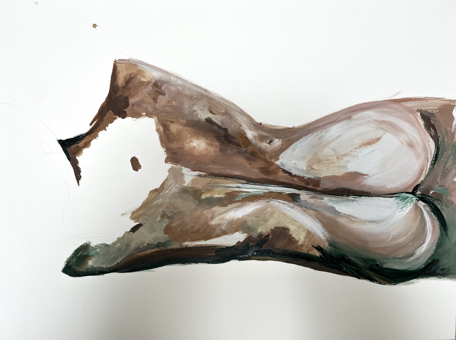 Form Work 2022, Sand Bodies #2 - 22 X 30 Acrylic on Paper