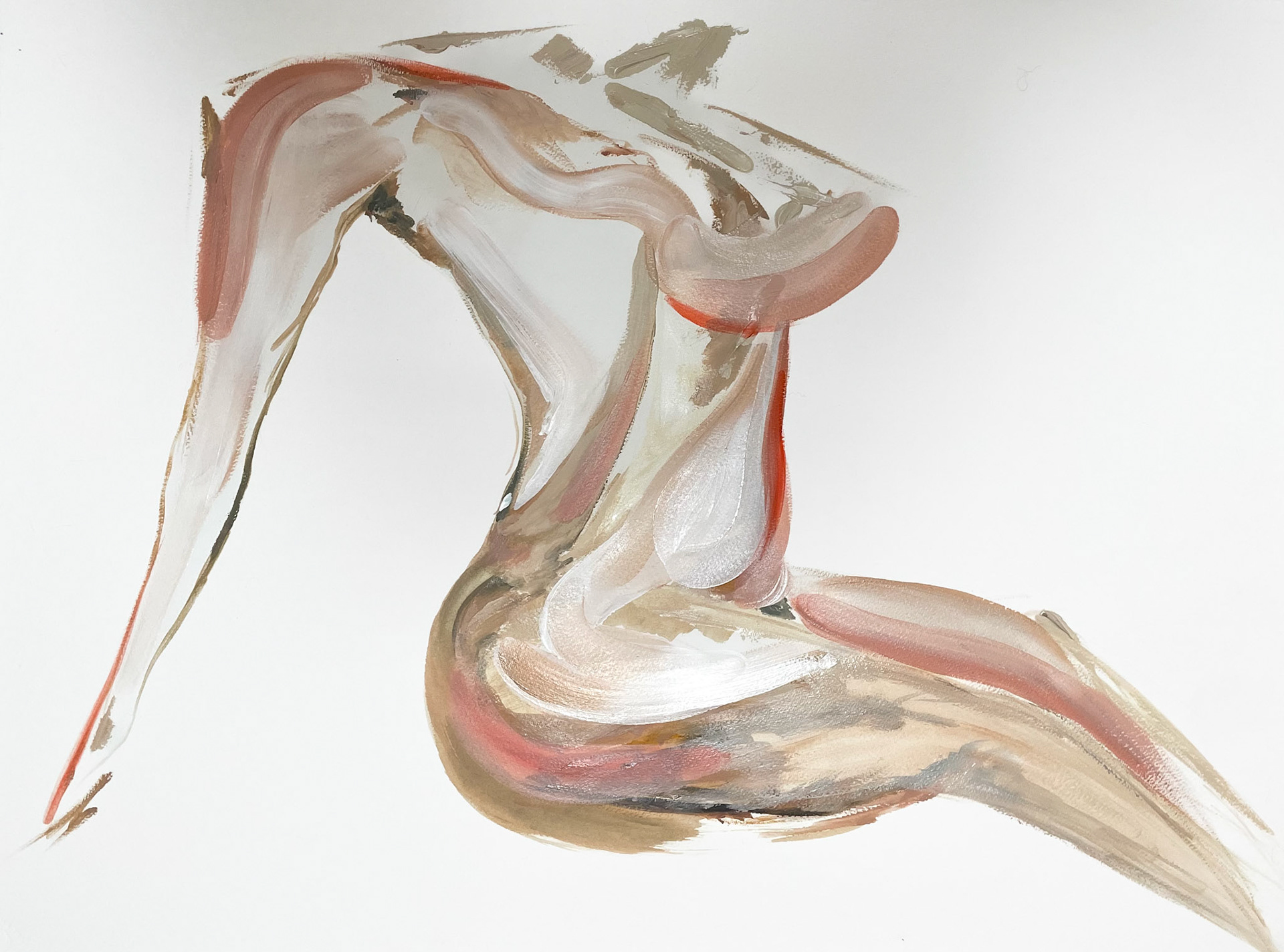 Form Work 2022, Sand Bodies #4 - 22 X 30 Acrylic on Paper