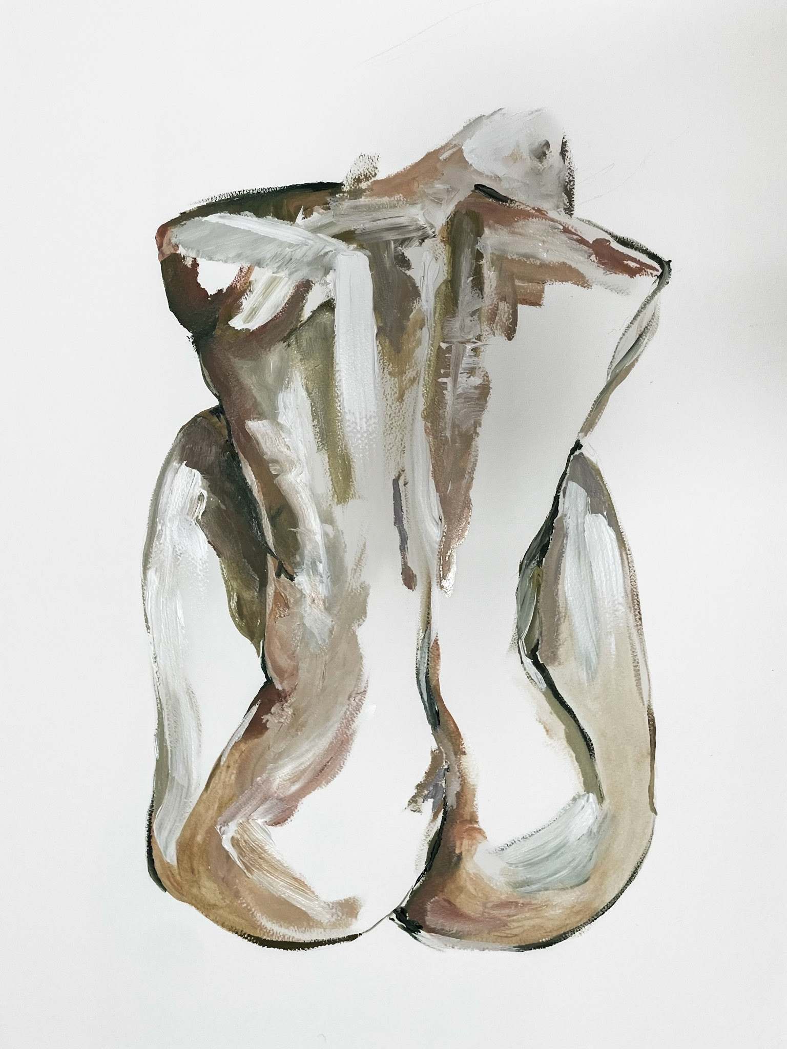 Form Work 2022, Sand Bodies #1 - 22 X 30 Acrylic on Paper