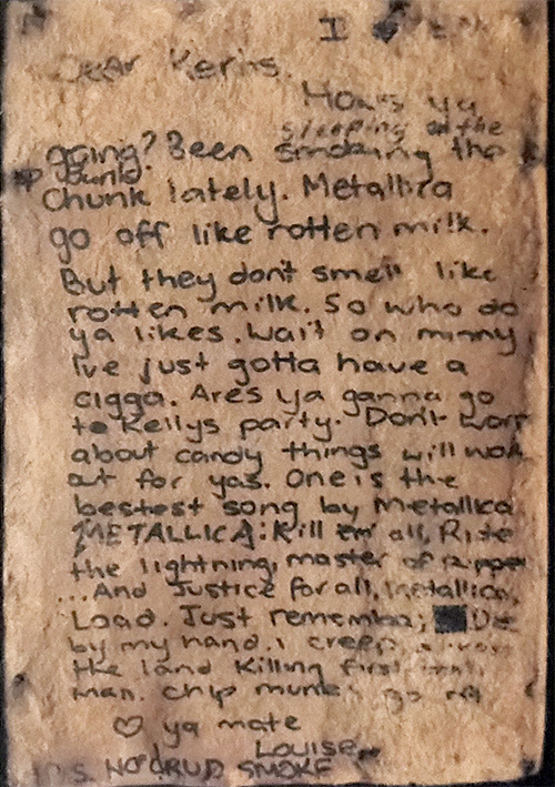 To Kerby, 2018 (Detail Bottom)