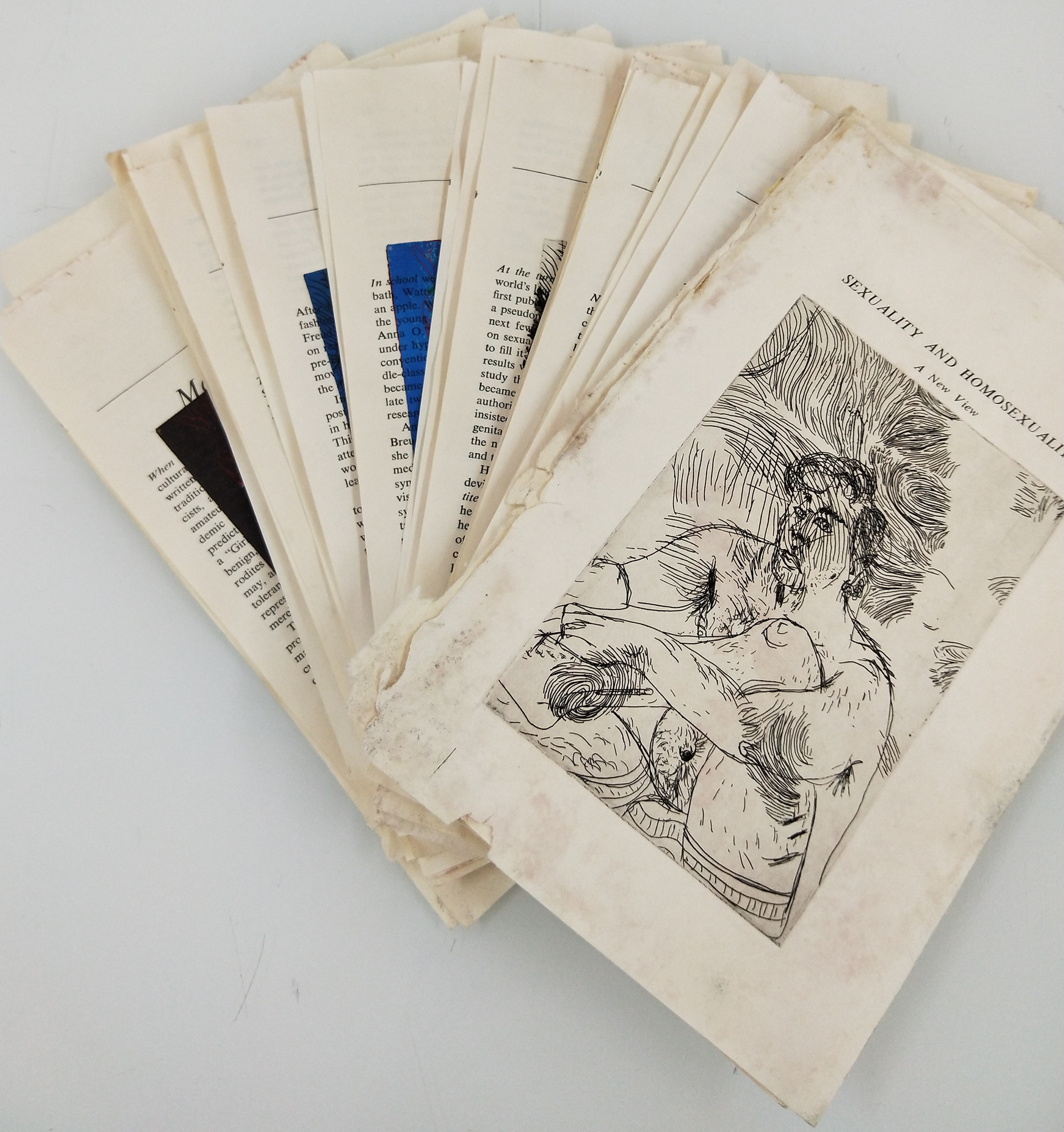 Sexuality and Homosexuality: A New View, 2018 (Copper etching on found paper)