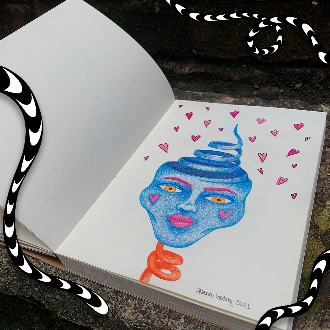 Desenho físico + ilustração