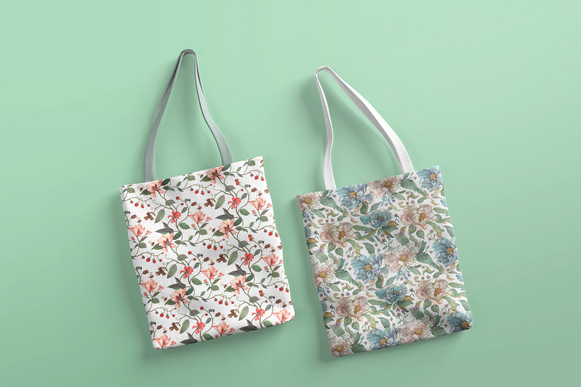 Textile mockup tote bag