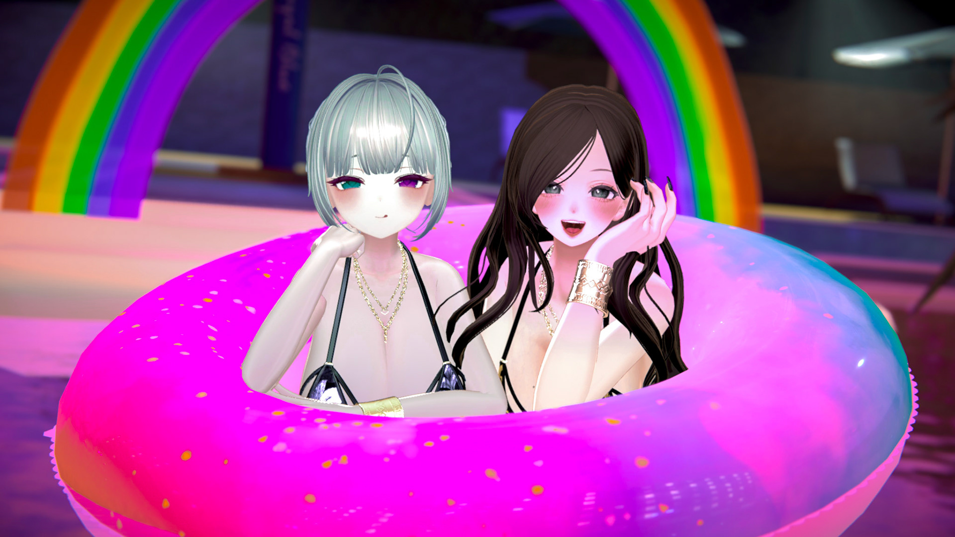 Taken at ROYALBLUE ［ Night Pool ］, with もみじぃ.