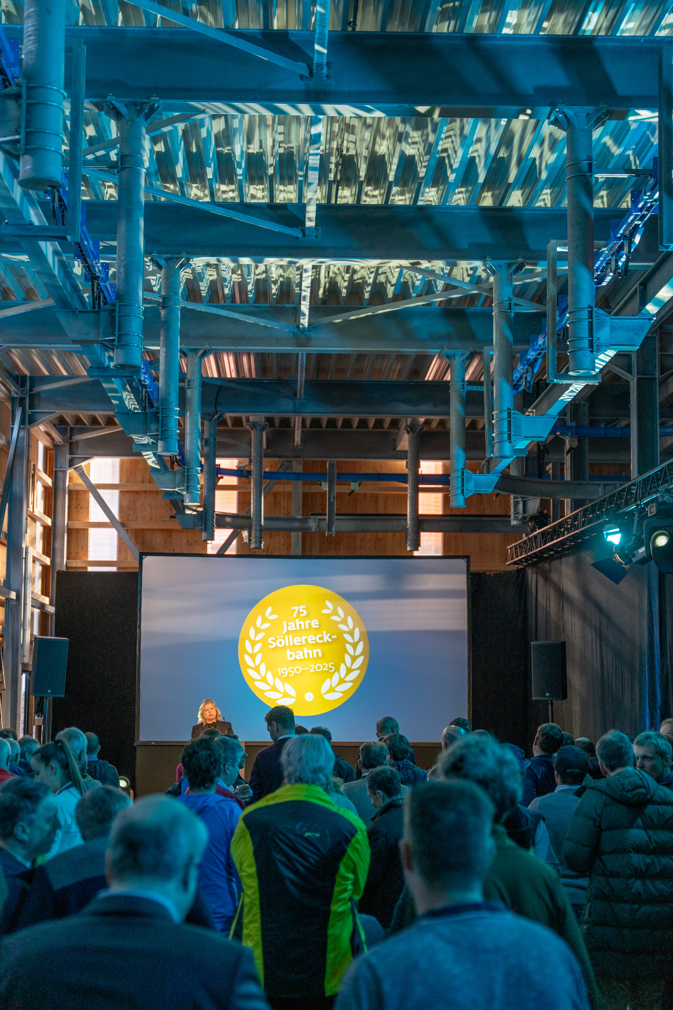 Die Gondelgarage, umgewandelt in eine Veranstaltungshalle