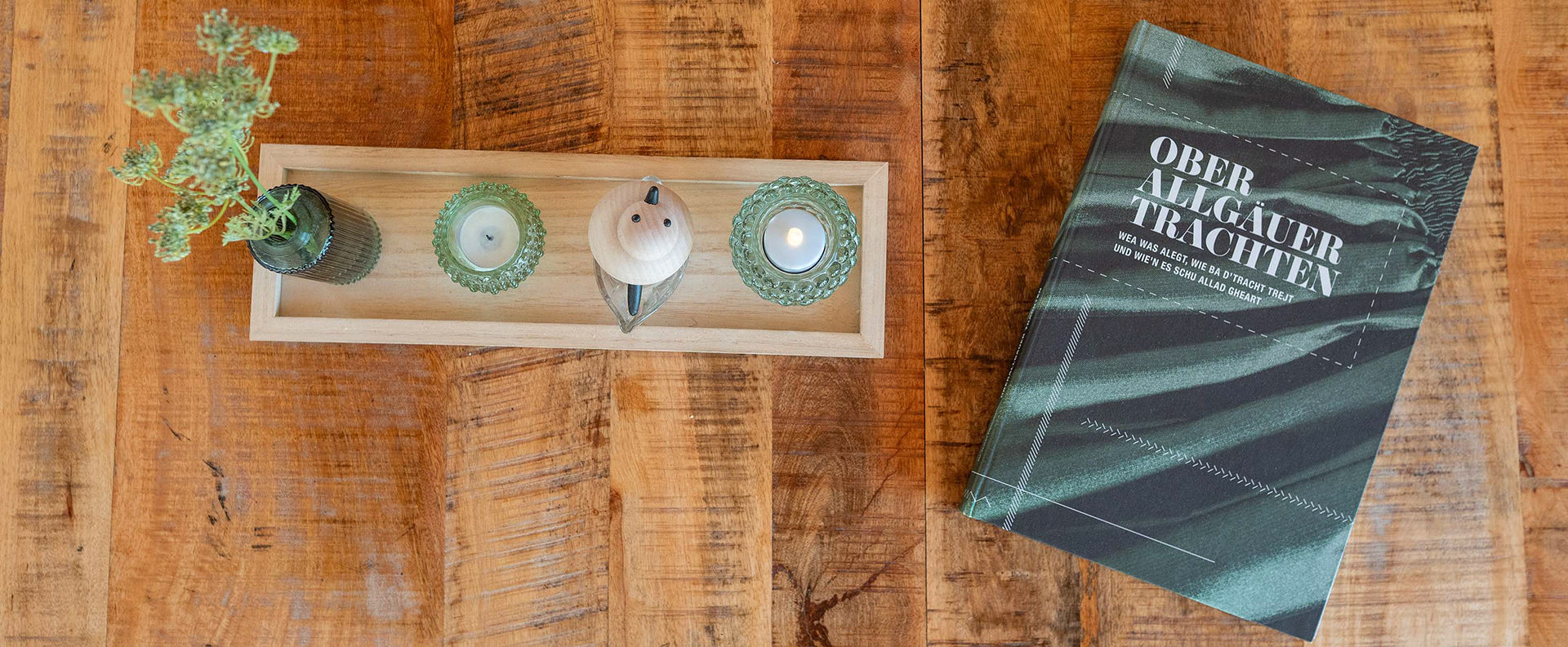 Detailaufnahme die den Stil einer Allgäuer Ferienwohnung zeigt.