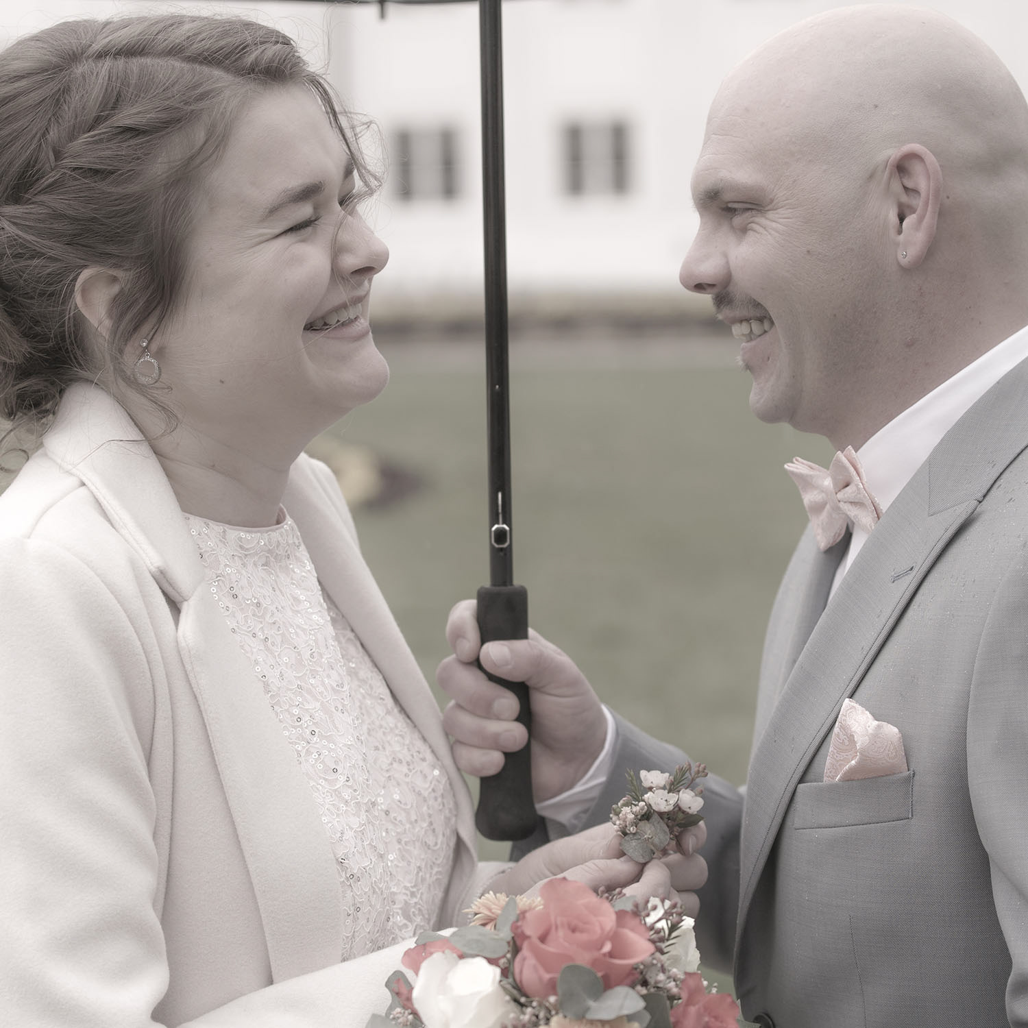 Glücklich - trotz Regen.