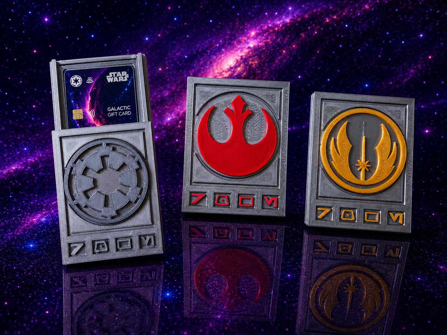 These iconic galactic credits turn gift-giving into a legendary experience. Inspired by the currencies of the Galactic Republic, Imperial Empire, and New Republic eras, each collectible securely holds a gift card inside... perfect for any Padawan, Jedi, or Sith in training. A collectible piece of galactic nostalgia that real fans will instantly recognize.