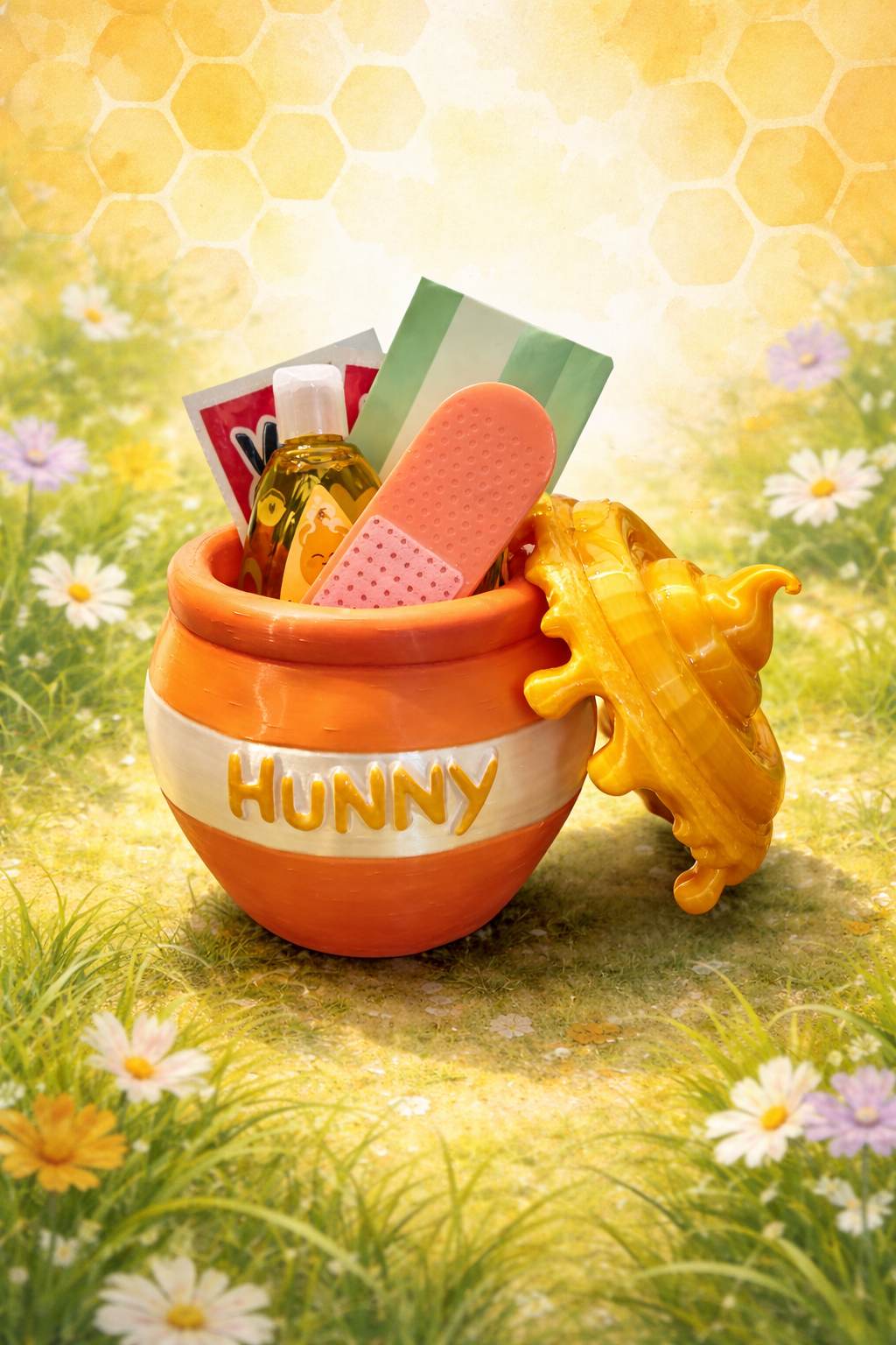 This precious Hunny Pot Keepsake is perfect for holding a gift card and filling with mini baby accessories. The gift giver can add any sweet little items that fit inside, creating a thoughtful and personalized surprise for the new arrival.
