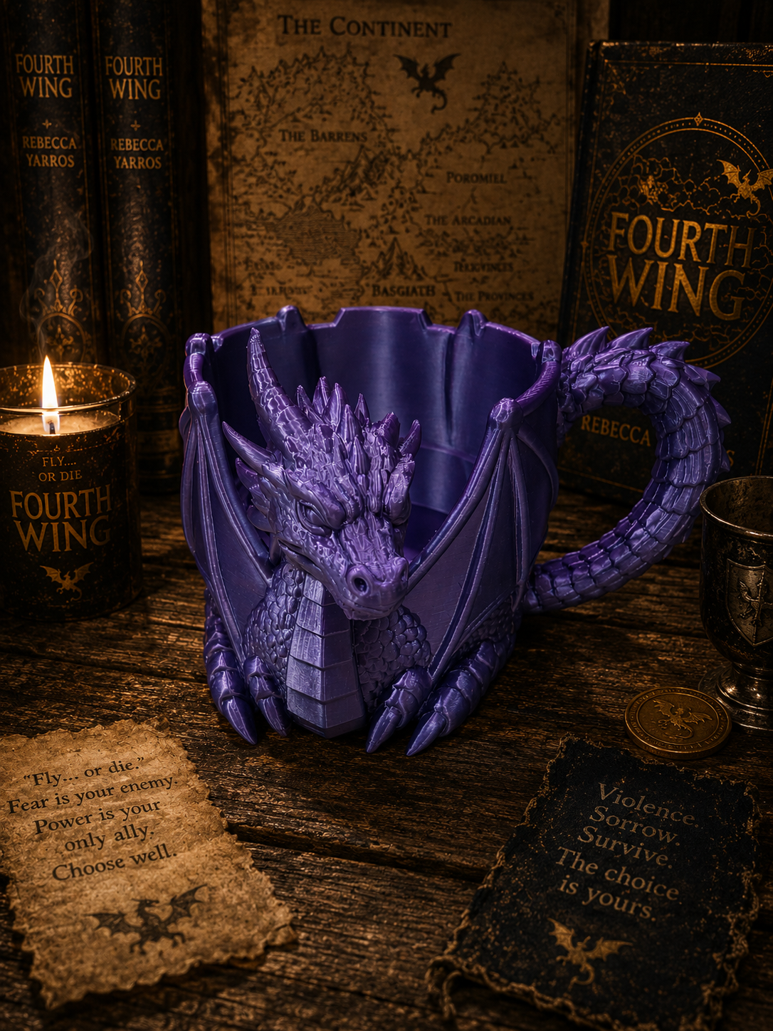 Inspired by the epic world of Fourth Wing, this Dragon Ice Cream Pint Mug features a fierce dragon wrapped around your favorite pint, making every reading session feel like an adventure worthy of a dragon rider.