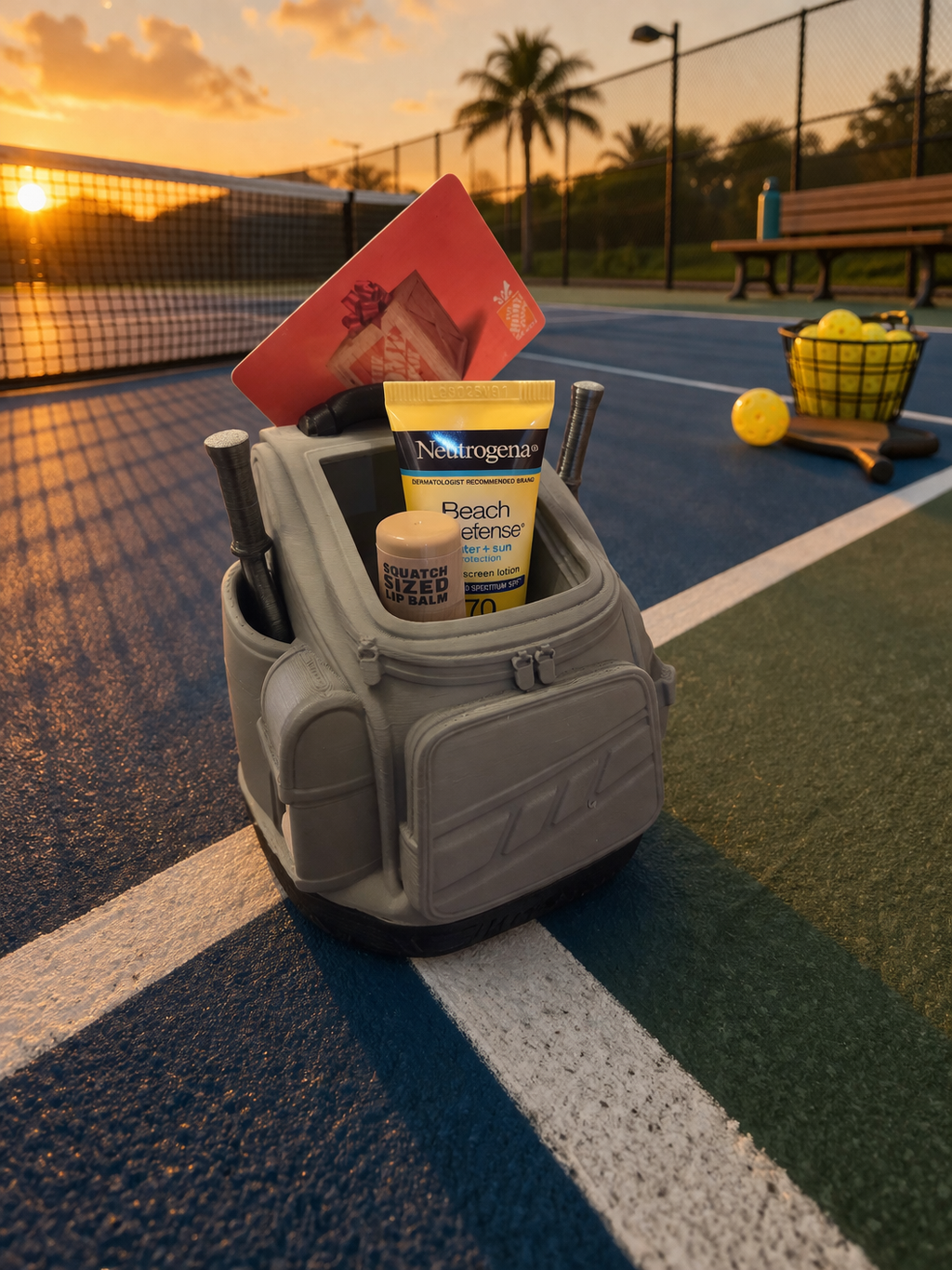 Serve up the perfect gift for any pickleball enthusiast. This mini keepsake bag features a hidden gift card slot and space for miniature accessories—making any occasion extra special.