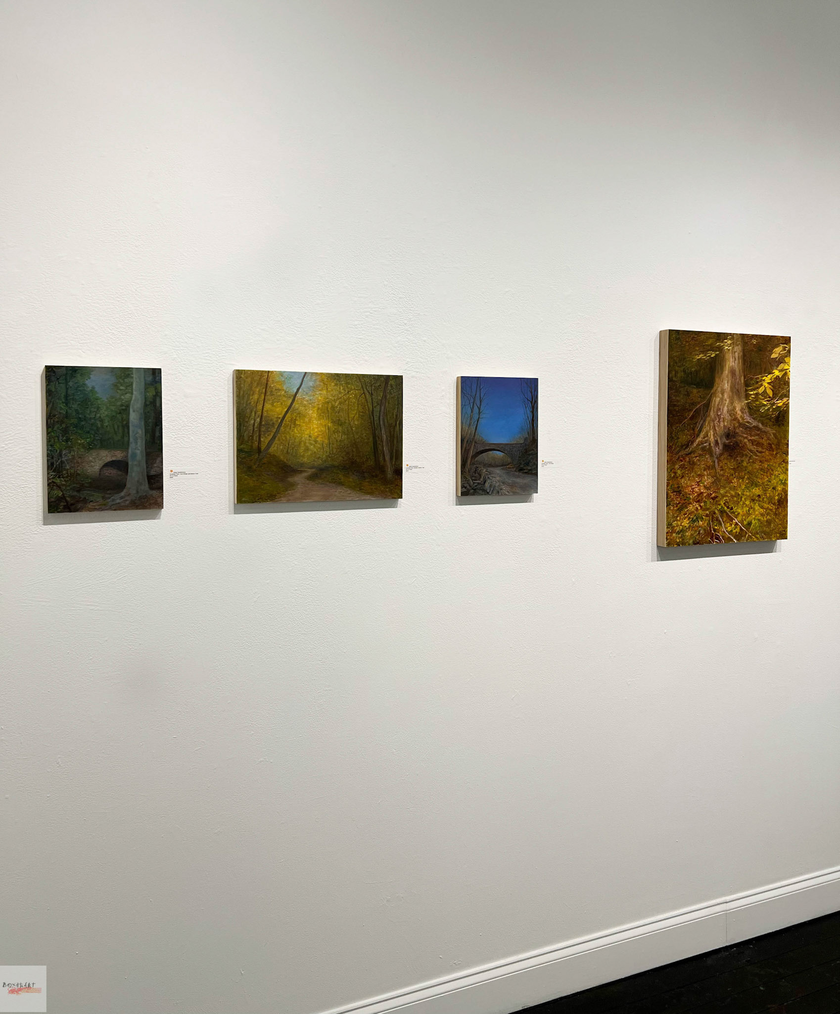 Installation view of Stillness: Sonja Sweterlitsch and Lynne Feinberg, BoxHeart Gallery, 2026.