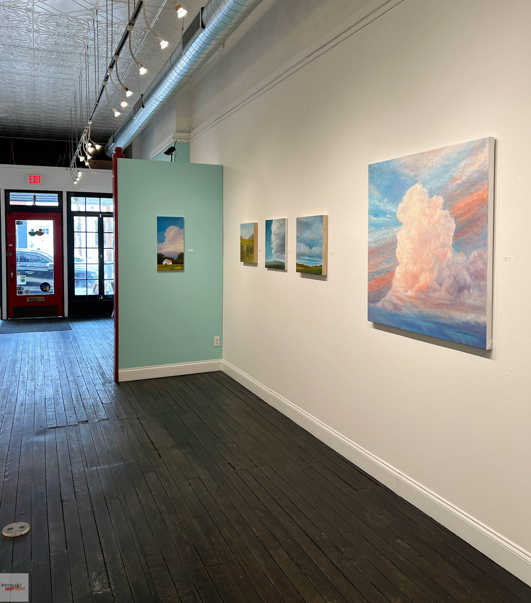Installation view of Stillness: Sonja Sweterlitsch and Lynne Feinberg, BoxHeart Gallery, 2026.