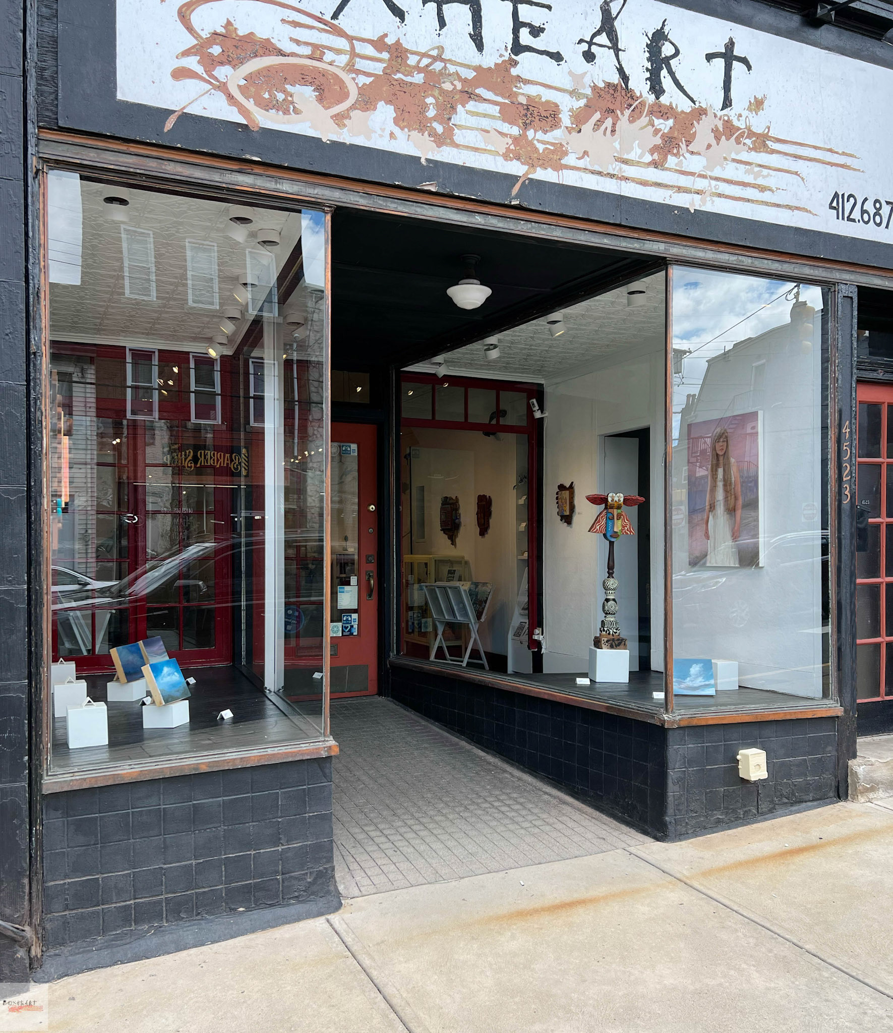 Installation view of Stillness: Sonja Sweterlitsch and Lynne Feinberg, BoxHeart Gallery, 2026.