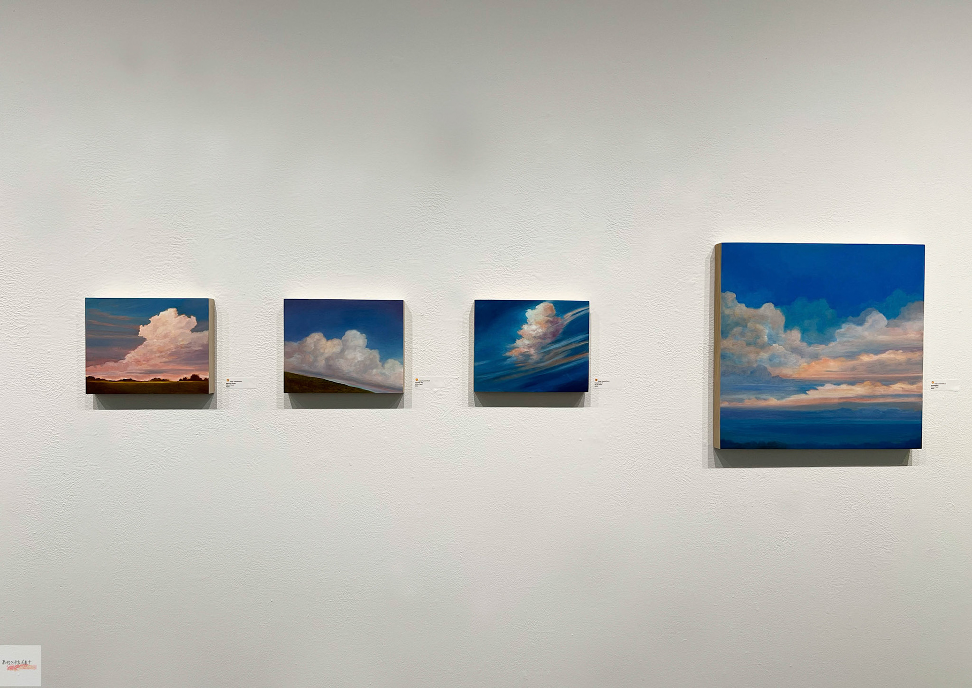 Installation view of Stillness: Sonja Sweterlitsch and Lynne Feinberg, BoxHeart Gallery, 2026.