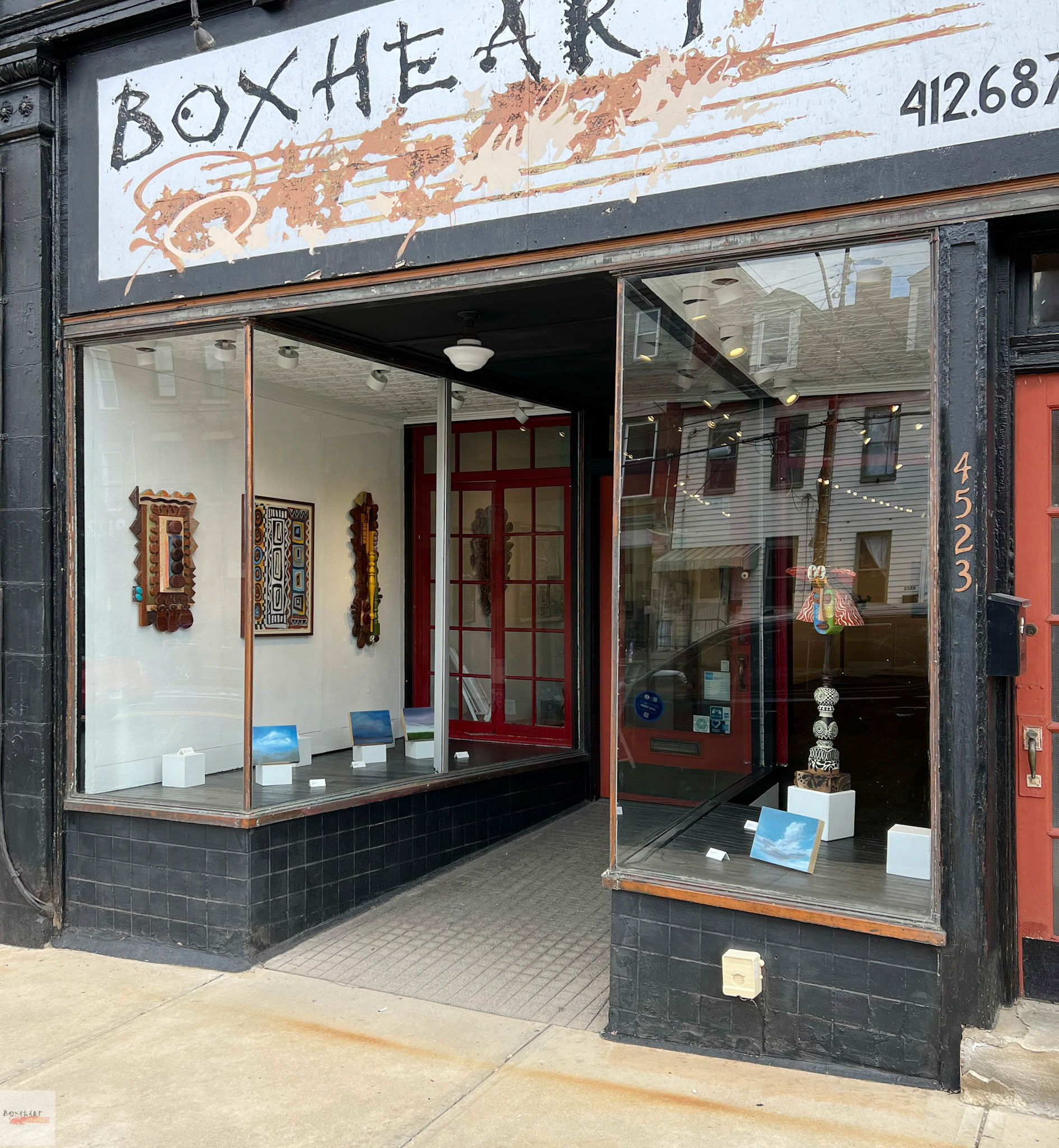 Installation view of Stillness: Sonja Sweterlitsch and Lynne Feinberg, BoxHeart Gallery, 2026.